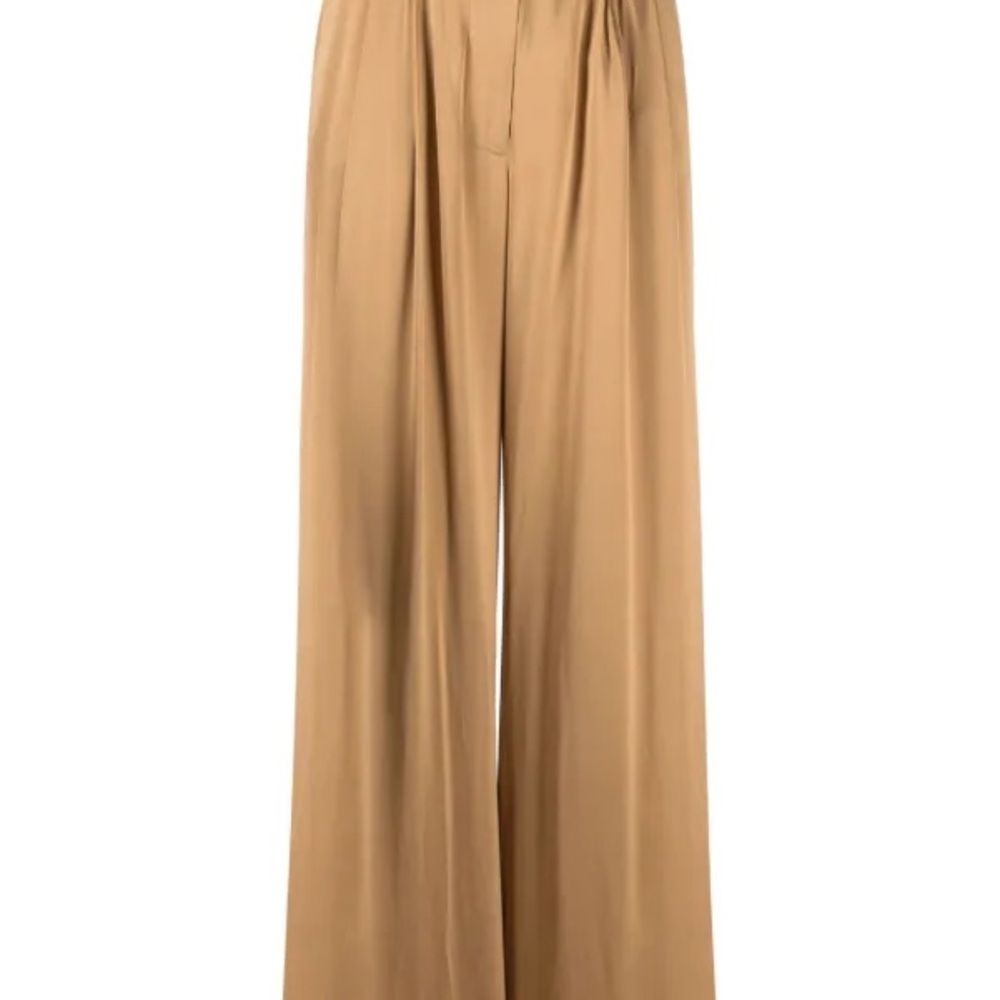 Elegant Tan Wide-Leg Pants
